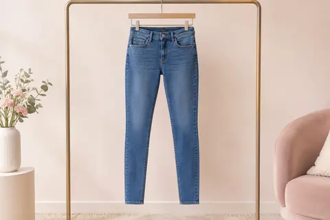 Jean skinny Levi’s 311 pour femme présenté seul dans un décor lumineux aux tons doux