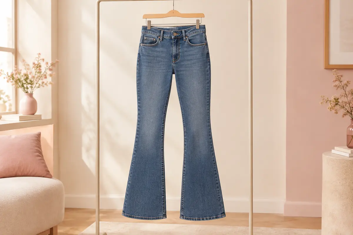 Jean Levi’s 315 pour femme à coupe bootcut, présenté seul sur cintre dans un décor clair et sobre.