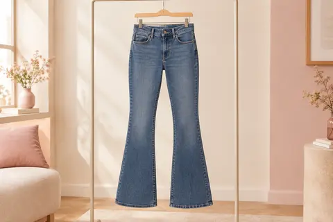 Jean Levi’s 315 pour femme à coupe bootcut, présenté seul sur cintre dans un décor clair et sobre.