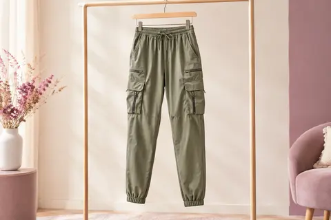 Pantalon cargo de randonnée Libin avec cordon à la taille, poignets élastiqués et poches fonctionnelles
