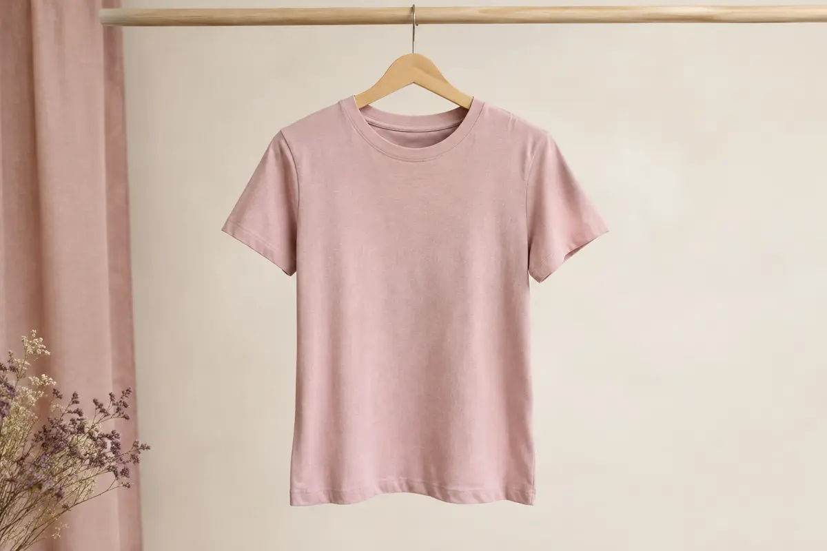 T-shirt ONLY pour femme à manches courtes et col ras du cou, présenté seul sur un cintre.