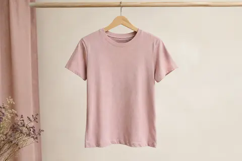 T-shirt ONLY pour femme à manches courtes et col ras du cou, présenté seul sur un cintre.