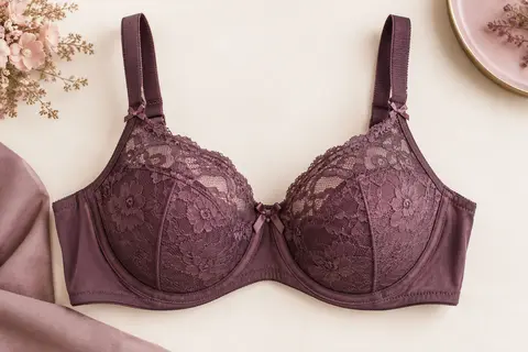 Soutien-gorge emboîtant Arum à dentelle florale, armatures souples et dos en microfibre